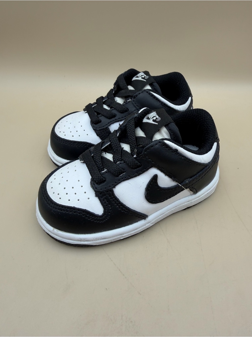 Nike Dunk Low Panda Kids Shoes Black White Size 5C CW1589-100